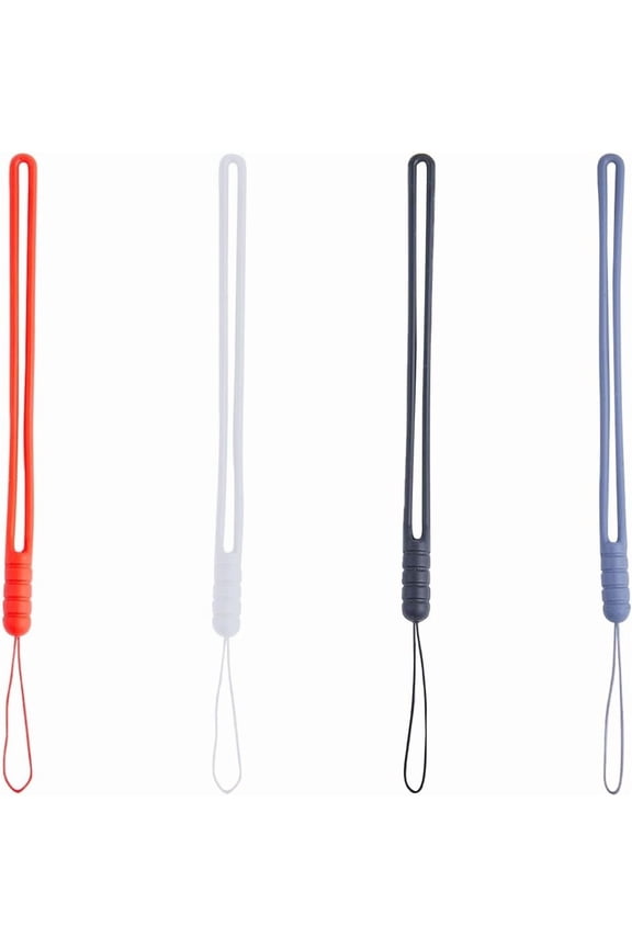 24Pcs 4 Colors Silicone Hand Wrist Strap Lanyard Phone Wrist Lanyard Straps Rubber Charms for USB Flash Drives Wallet Mp3 Mp4 Mini Cameras Mobile Phones Keys Keychains Bags for DIY