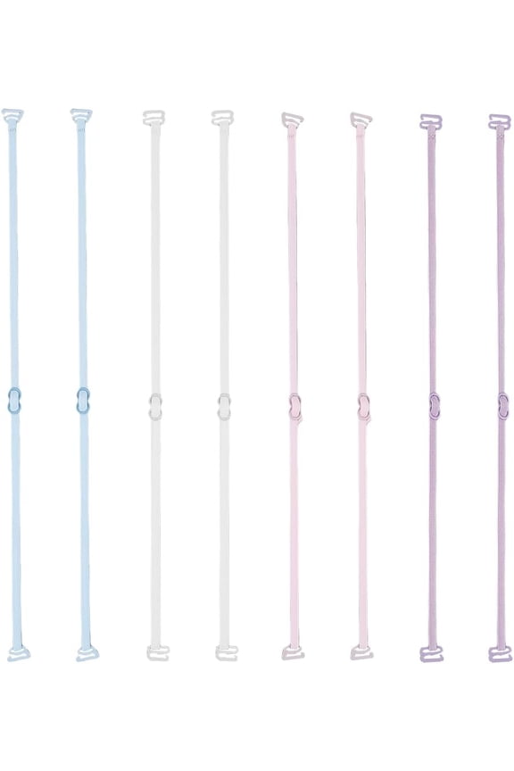 24Pcs 4 Style Non-slip Bra Straps Women's Bra Strap Clips Holder Candy Colorful Adjustable Bra Clips for Women Back Elastic Replacement Bra Shoulder Strap Mixed Color