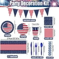 thumbnail image 1 of 24Pcs 4th of July Decorations Patriotic American Flag Party Supplies, 4th of July Disposable Paper Plates Cups Napkins Cutlery Forks Spoons Straws Red White Blue,Memorial Day Decorations(Knife), 1 of 2
