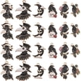 thumbnail image 1 of 24Pcs 6 Styles Charms Gothic Theme Alloy Enamel Pendants Kalolary Coffin Crow with Rose Flower Dangle Charms for Party DIY Jewelry Necklace Bracelet Supplies, 1 of 9