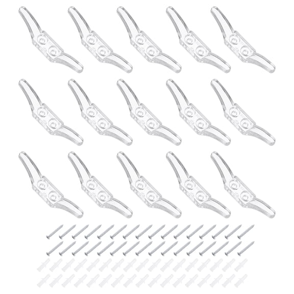 24Pcs 65x12mm Blind Cord Cleats, Blind String Safety Rope Plastic Holder, Clear