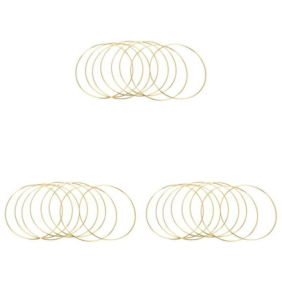 24Pcs 8 Inches Dream Catcher Rings Metal Hoops Macrame Ring for Crafts and Dream Catcher Supplies, Gold