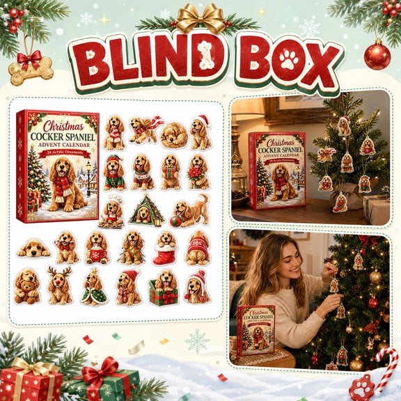24Pcs Acrylic 2D Christmas Blind Box Collection Set, Flat Laser Cut Holiday Ornament Figures for Festive Shelf Display, Stackable Tabletop Decor Pieces for Advent Countdown Home Accent #B