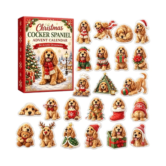24Pcs Acrylic Flat 2D Christmas Blind Box Collectible Set, Laser Cut Holiday Character Ornaments for Tabletop Display, Stackable Festive Figures for Advent Shelf Decor Home Accent #A
