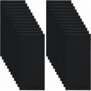 24Pcs Activated Carbon Air Vent Filters 10x4Inch Black Activated Carbon Pre Filter for Air Purifier AC Litter Box Car Range Hood 3mm Thick for DIY
