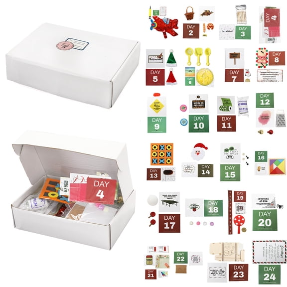 24Pcs Advent Calendar 2025 Christmas Ornaments Countdown Calendar Blind Box Mini Elf Dolls Surprise Gifts for Kids Girls Boys