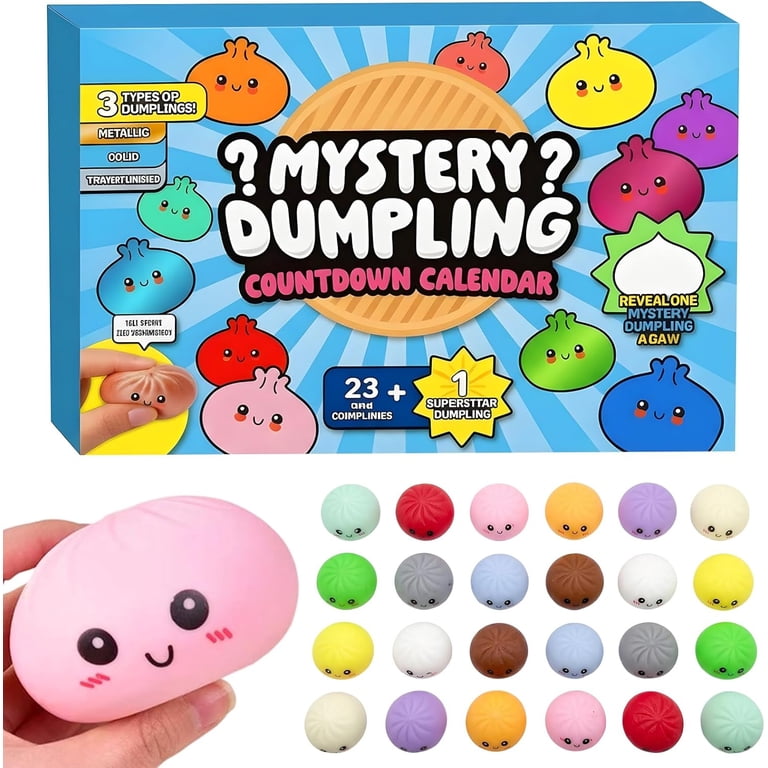 24Pcs Advent Calendar Dumpling Mystery Box, Dumplings Squeeze