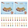 thumbnail image 1 of 24Pcs Alloy Rhinestone Pendant Decorations Lobster Clasp Charms Clip-on Charms for Keychain Purse Backpack Ornament Stitch Marker Golden, 1 of 5