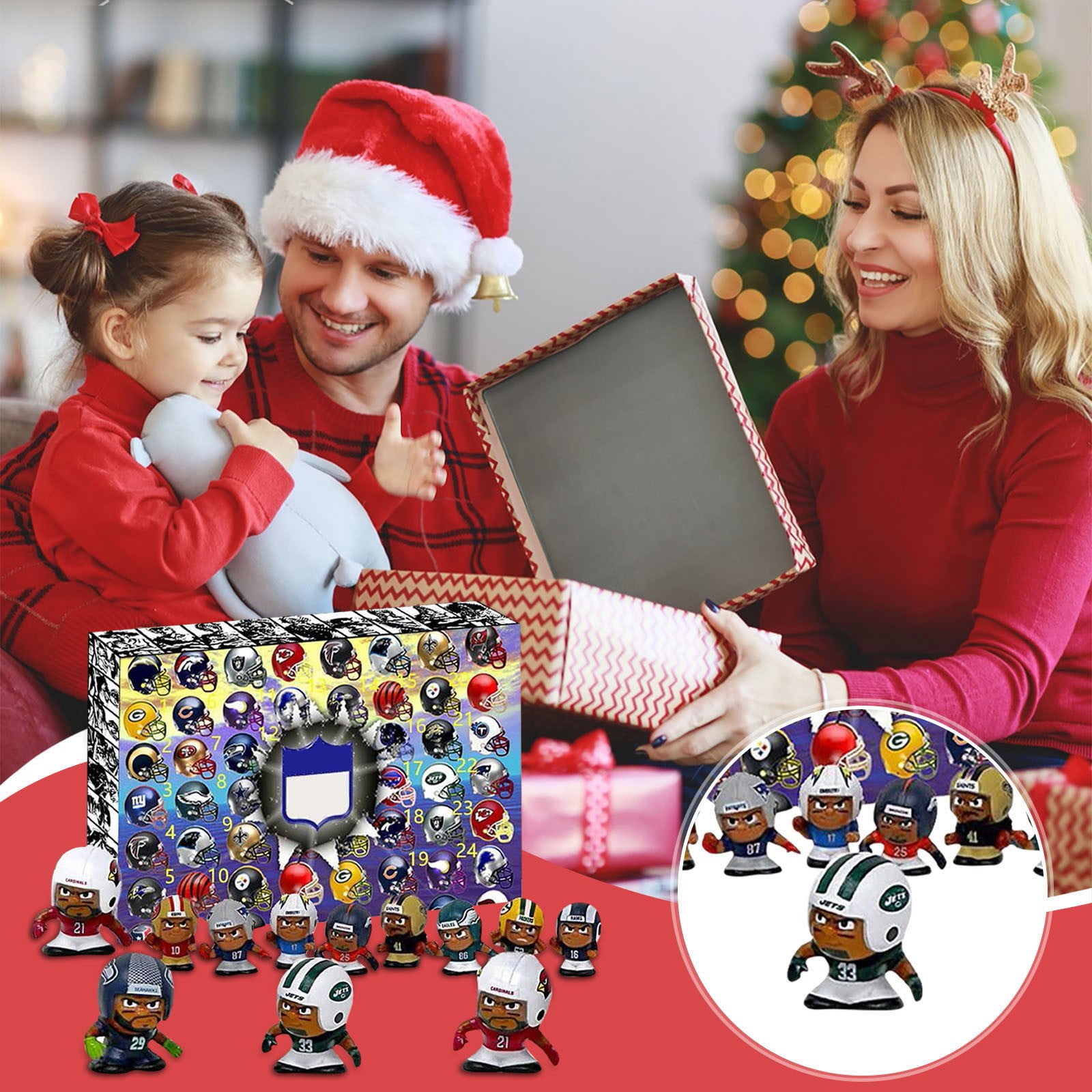 24Pcs American Football Advent Calendar 2024, 2024 advent calendar