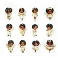 thumbnail image 1 of 24Pcs Angel Christmas Ornaments for Tree Wooden Christmas Tree Decoration Set,Retro Cute Small Angel Hanging Decorations Figure for Crafts Gift Holiday Tags Party,3.15in, 1 of 2