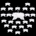thumbnail image 1 of 24Pcs Angel Wings Christmas Ornaments, Xmas Tree Mini Angel Feather Hanging Pendant, Holiday Party Decorations DIY Craft Wedding Prop, 1 of 8
