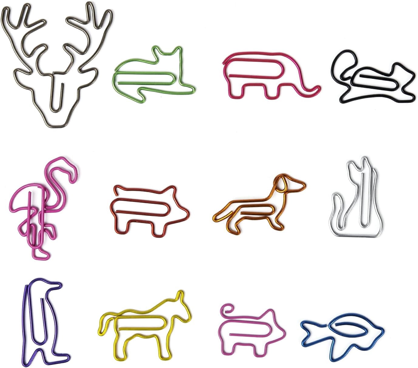 Gold Bird Shape Paper Clips, 30 Pack — Cute Animal Bookmark Clips For Office, School, Gifts