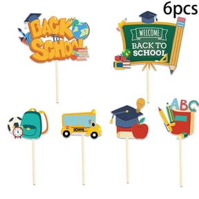24Pcs Back to School Party Centerpiece Decoration Sticks, Back to School Table Decorations, Welcome Back to School Party Supplies, Suitable for School Classroom Decoration