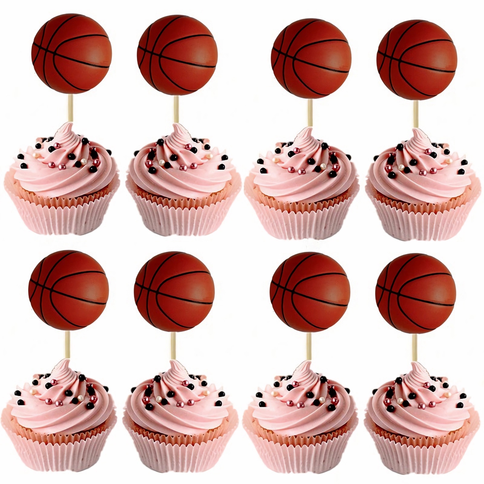 Basketball Cake Topper, 19pcs Basketball Cake Toppers For Boys Men With