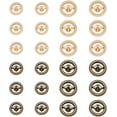 thumbnail image 1 of 24Pcs Bee Pattern Shank Buttons 18mm Flat Round Alloy Enamel Buttons with Rhinestone Golden Metal Blazer Button Set, 1 of 9