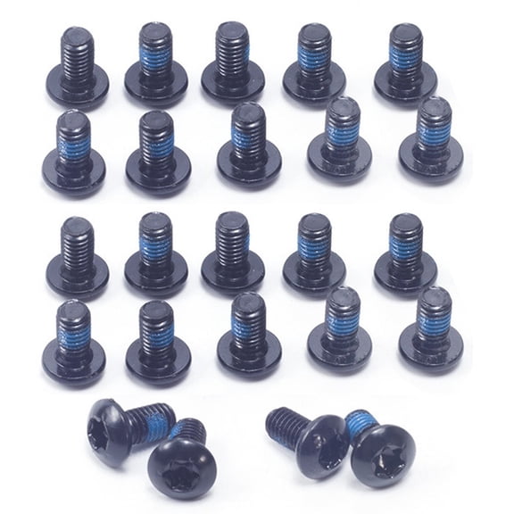 24Pcs Bicycle Disc Screws Steel 10B21 Material M5 Threaded Holes Mtb Mountain Bike Brake Rotor Bolts 10B21 Bicycle Accessories Black