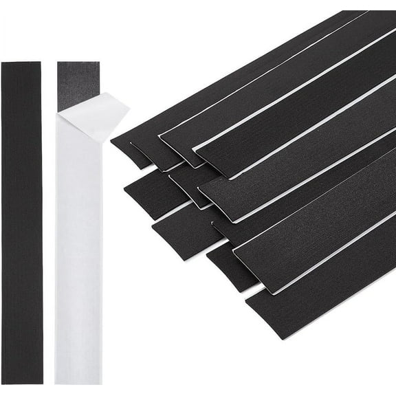 24Pcs Black Stained Glass Decal Leading Strips 11.8x1.4inch EVA Single-Sided Adhesive Foam Tape