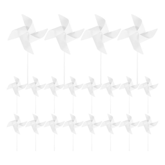 24Pcs Blank Painting Windmills Diy Pinwheel Graffiti Educational Windmills