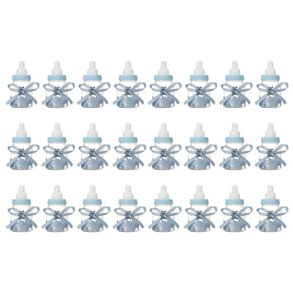 24Pcs Boy Girl Baby Shower Decor Chocolates Candy Bottles Baptism Favors Box Gender Reveal Party Gifts Boxes Mini Baby Bottle