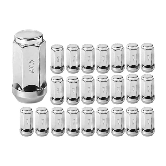 24Pcs Car Lug Nuts M14X1.5 Thread Cone Seat Car Wheel Nuts for Ford Silverado For GMC 1999-2019