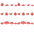 thumbnail image 1 of Zhiyie 24Pcs Chinese Style Cake Topper Decorative Cake Insert Cards for New Year (Red), 1 of 11