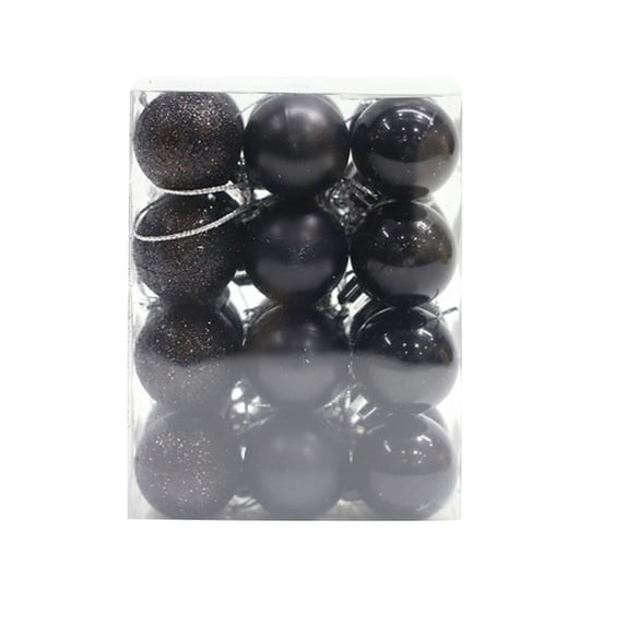 24Pcs Christmas Ball Bauble 3 Style Matte Metallic Finish Decorative Shatterproof Christmas Tree Ball Hanging 1.18Inch Christmas Baubles Balls Ornaments Set