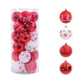thumbnail image 1 of 24Pcs Christmas Ball Ornaments, Glitter Red and White Christmas Tree Ornaments Set Hanging Baubles for Xmas Tree Home Holiday Party Decorations, 1 of 7