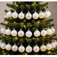 thumbnail image 1 of 24Pcs Christmas Ball Ornaments, Shatterproof Christmas Tree Ball Ornaments for Christmas Party Home Decor, Hanging Balls,White, 1 of 5