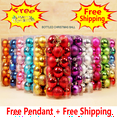 thumbnail image 1 of 24Pcs Christmas Ball Ornaments for Tree, Christmas Balls Christmas Tree Ornaments with Strings - Shatterproof Christmas Ornaments Set for Xmas Tree, Holiday, Wedding, Party (Free Pendant), 1 of 2