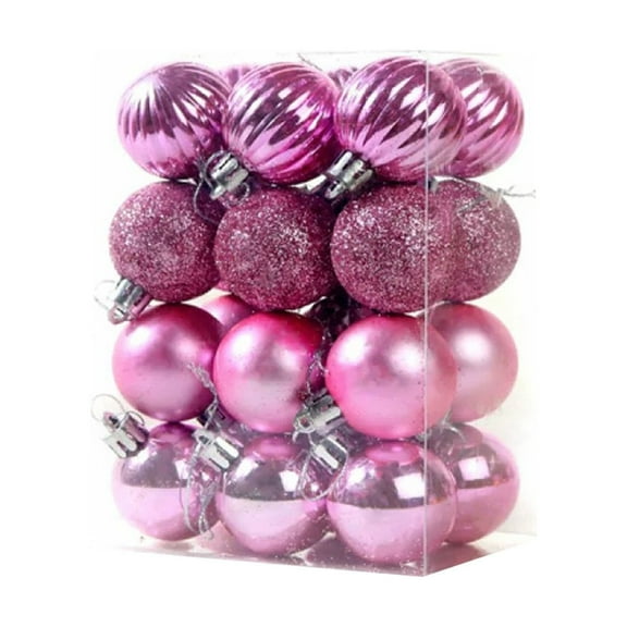 24Pcs Christmas Balls Ornaments Shatterproof Xmas Tree Decorations 1.18 Inch Hanging Ball Set for Holiday Wedding Party Home Decor, Christmas Baubles for Indoor Outdoor Festival Decorating