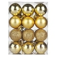 thumbnail image 1 of 24Pcs Christmas Balls Ornaments for Xmas Tree - Shatterproof Christmas Tree Decorations Christmas Ornament Balls Small Hanging Ball Gold, 1.57inch, 1 of 4