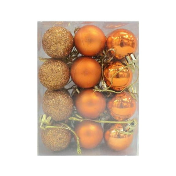 24Pcs Christmas Baubles Xmas Tree Small Solid Hanging Balls Party Decor 30mm Ornament Decoration
