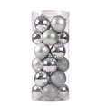 thumbnail image 1 of 24Pcs Christmas Decorations Balls Ornaments Silver 60mm/2.36", Christmas Tree Ornaments Balls for Xmas Christmas Tree Decorations Shatterproof Christmas Balls for Holiday Christmas Decor, 1 of 5