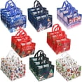 thumbnail image 1 of 24Pcs Christmas Gift Bags, Large Gift Bags Reusable Shopping Bags have Santa Claus Christmas tree snowman "Merry Christmas" ​Pattern of Gift Bag for Christmas Party, Christmas Surprise, 1 of 7