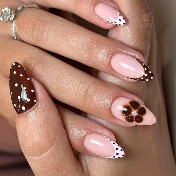 24Pcs Christmas Glitter French Tip Nails Winter Art Press On No False Nails Black White