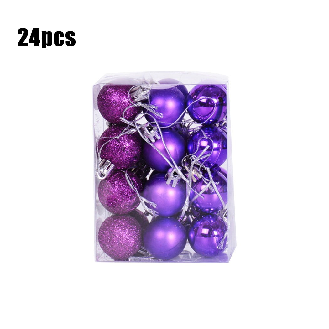 24Pcs Christmas Hanging Balls Xmas Tree Ornaments Party Decorations