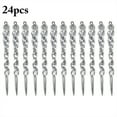 thumbnail image 1 of 24Pcs Christmas Icicle Ornaments DIY Christmas Tree Hanging Decorations, Length 13cm, Clear, Golden, White, 1 of 8