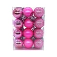 thumbnail image 1 of 24Pcs Christmas Tree Ball Bauble Hanging Ball Ornament 3 Style Matte Metalic Luster Sequin Decorated Christmas Tree Decoration Home Party Decor 1.18Inch, 1 of 4