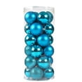 thumbnail image 1 of 24Pcs Christmas Tree Ball Bauble Hanging Ball Ornament 3 Style Matte Metalic Luster Sequin Decorated Christmas Tree Decoration Home Party Decor 1.57Inch, 1 of 6