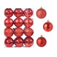 thumbnail image 1 of 24Pcs Christmas Tree Balls Ornament for Xmas Christmas Tree Shatterproof Christmas Tree Decorations Hanging Ball for Holiday Wedding Party Christmas Decorations Clearance Red, 1 of 4