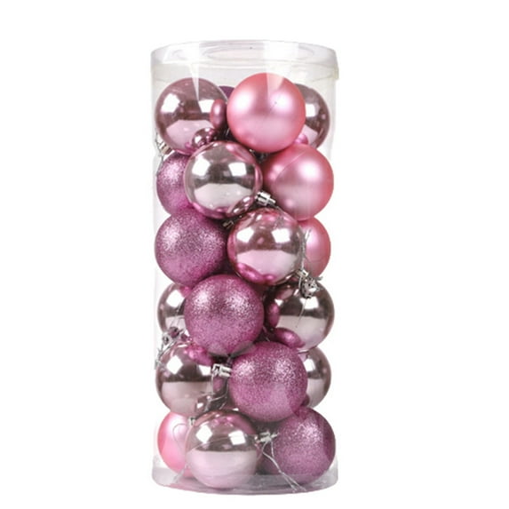 24Pcs Christmas Tree Balls Ornaments Christmas Decorations Pink 60mm/2.36", Christmas Tree Ornaments Balls for Xmas Christmas Tree Decorations Shatterproof Christmas Balls for Holiday Christmas Decor