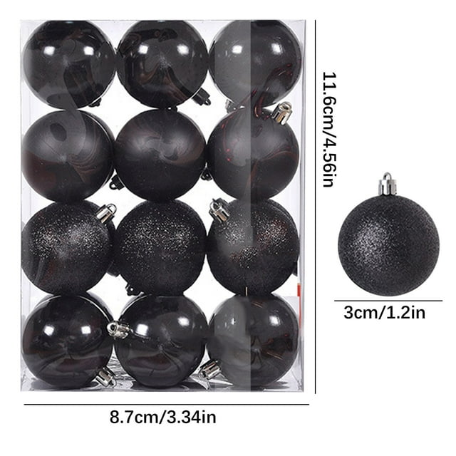 24Pcs Christmas Tree Balls Ornaments for Xmas Christmas Tree 30mm/1.18