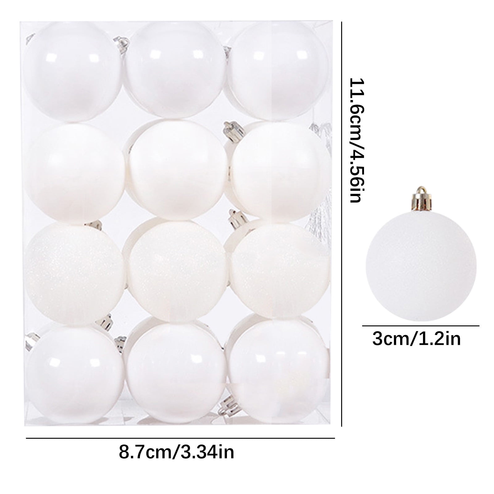 24Pcs Christmas Tree Balls Ornaments for Xmas Christmas Tree 30mm/1.18