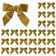 thumbnail image 1 of 24Pcs Christmas Velvet Bow Decoration, Christmas Tree Pendant Bow Accessories Velvet Ribbon Red Bows for New Year Xmas Gif, 1 of 9