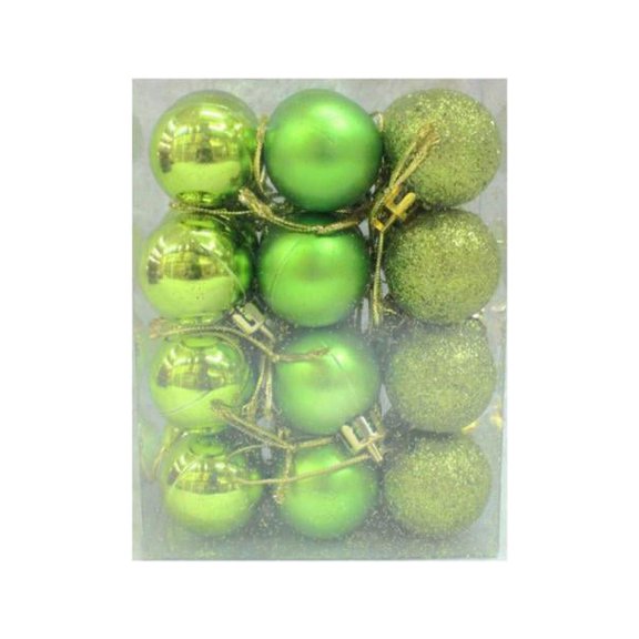 24Pcs Christmas Xmas Tree Small Solid Hanging Balls Party Decor 30mm Ornament