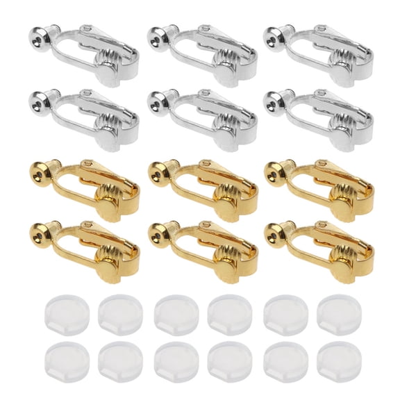 24Pcs Clip-on Earrings Converter Kit with Comfort Earring Pads No Pierced Earring Clips Jewelry Making Jewelry Findings