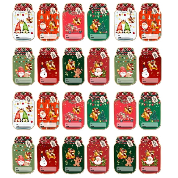 24Pcs Colorful Christmas Gift Cards Assorted Christmas Exchange Cards for Family Friend Seasonal Greetings