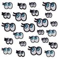 thumbnail image 1 of 24Pcs Computerized Embroidery Cloth Iron on Patches Costume Accessories Appliques Eye Black 39~120x30~184mm, 1 of 5