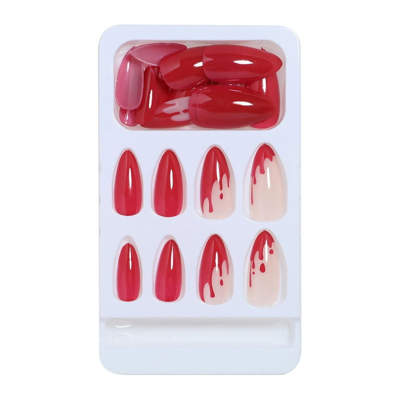HUDA NAILS BEAUTY Nail Art Kit for Girls, Red Nail Polish Set with Reusable  Natural Look Fake Nails (100Pcs False Nails) and Artificial Nail Glue (3ml)  - Price in India, Buy HUDA