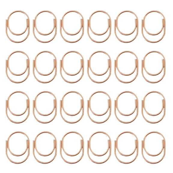 24Pcs Decorative Paper Clip Small Paperclips Metal File Clamp Book Marker Clips for Document Picture Photo Organization